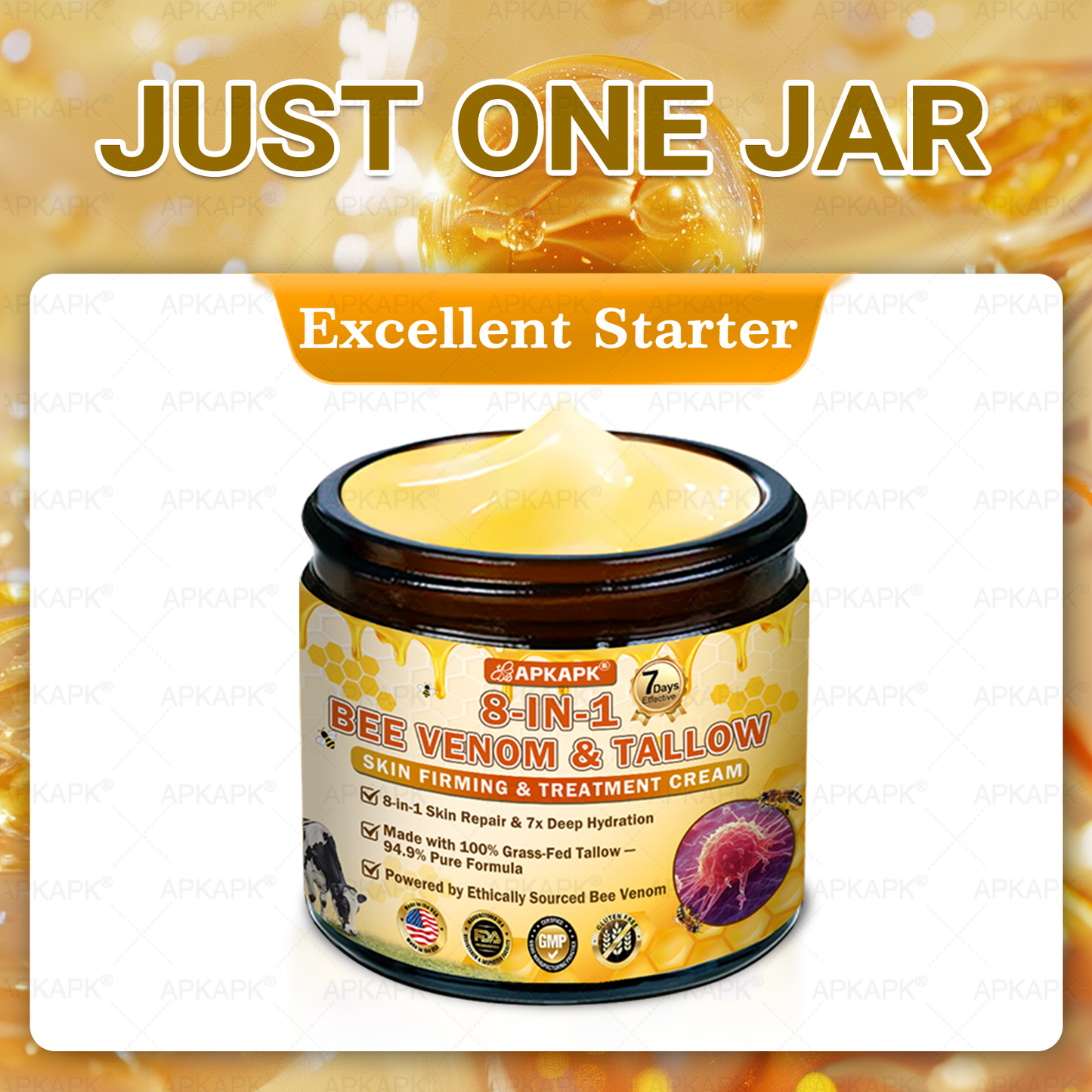 APKAPK®--Only 10 jars! Grab an exclusive 30% discount now! Keep your skin youthful and glowing in just 1 to 3 weeks. Don’t miss your chance—this offer won’t come around again until next year. Act fast! 180-day money back guarantee!