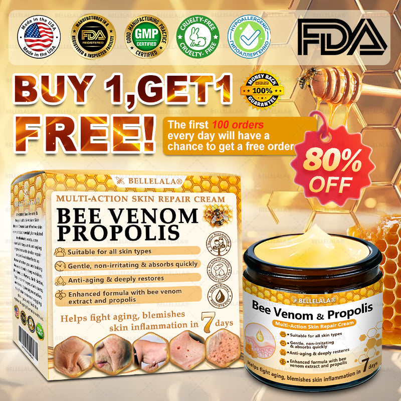 Official Store | 𝗕𝗘𝗟𝗟𝗘𝗟𝗔𝗟𝗔® 𝗕𝗲𝗲 𝗩𝗲𝗻𝗼𝗺 & 𝗣𝗿𝗼𝗽𝗼𝗹𝗶𝘀 𝗠𝘂𝗹𝘁𝗶-𝗔𝗰𝘁𝗶𝗼𝗻 𝗦𝗸𝗶𝗻 𝗥𝗲𝗽𝗮𝗶𝗿 𝗖𝗿𝗲𝗮𝗺 (Effective Within 7 Days)Bee Venom + 𝗣𝗿𝗼𝗽𝗼𝗹𝗶𝘀 · 7X Deep Hydration, targets wrinkles, sagging, stretch marks, dark spots, purpura, inflammations and more