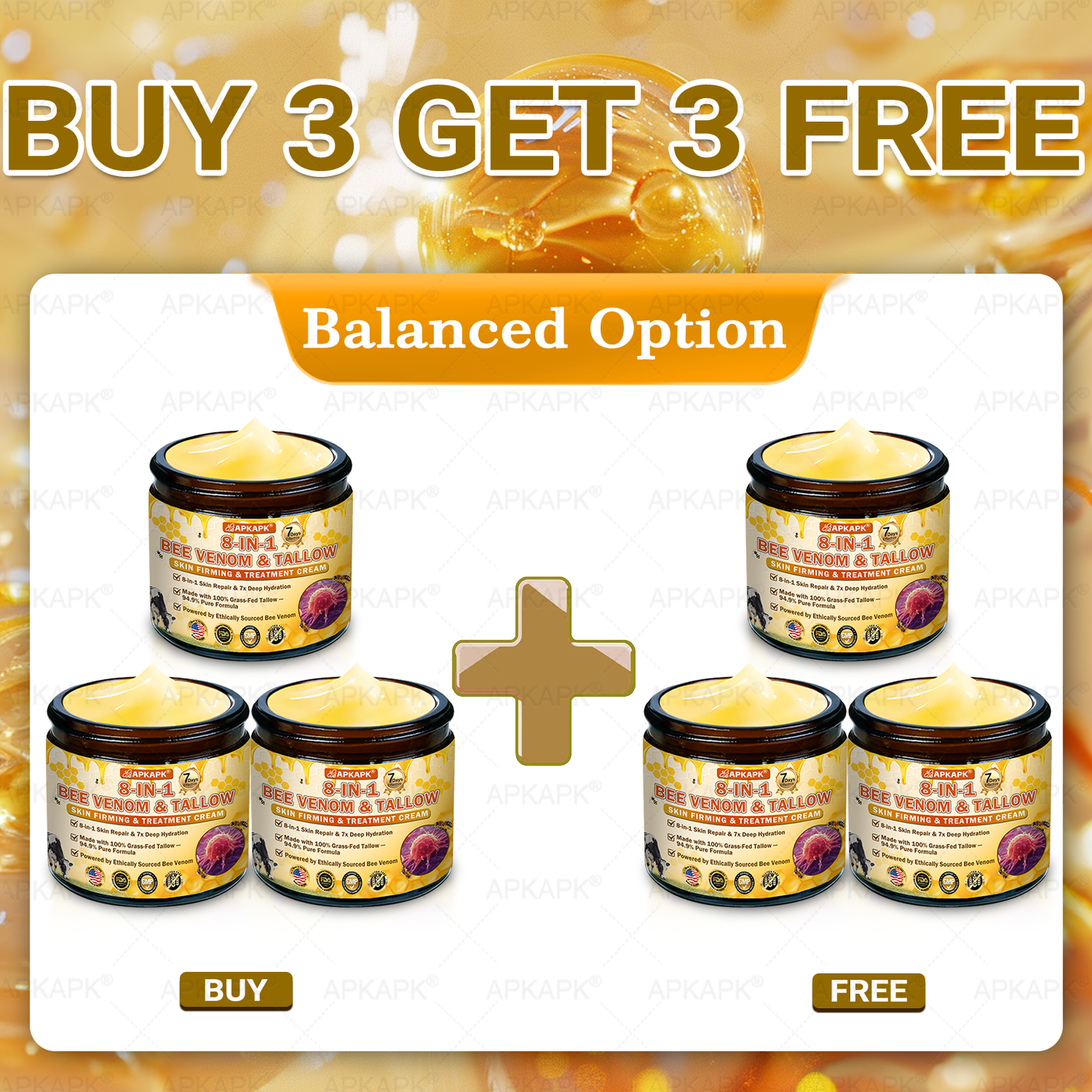 APKAPK®--Only 10 jars! Grab an exclusive 30% discount now! Keep your skin youthful and glowing in just 1 to 3 weeks. Don’t miss your chance—this offer won’t come around again until next year. Act fast! 180-day money back guarantee!