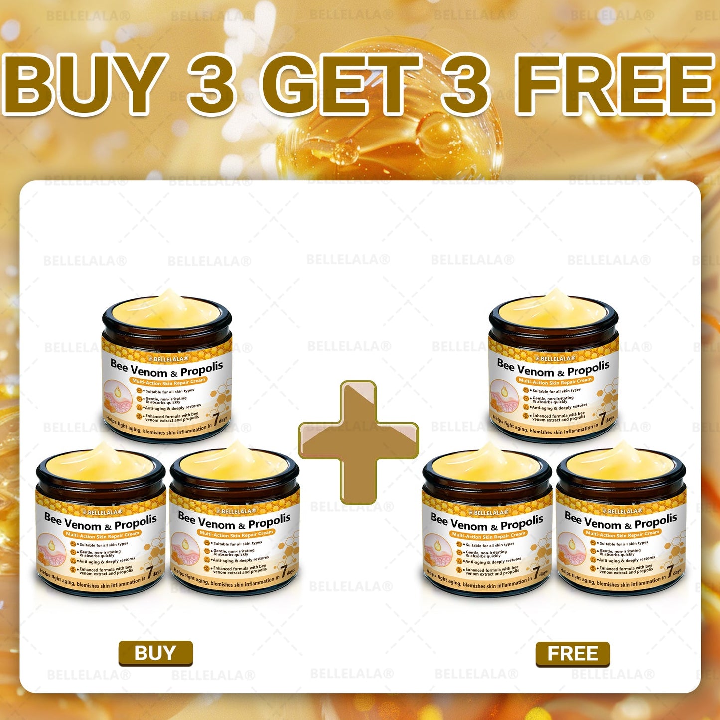 Official Store | 𝗕𝗘𝗟𝗟𝗘𝗟𝗔𝗟𝗔® 𝗕𝗲𝗲 𝗩𝗲𝗻𝗼𝗺 & 𝗣𝗿𝗼𝗽𝗼𝗹𝗶𝘀 𝗠𝘂𝗹𝘁𝗶-𝗔𝗰𝘁𝗶𝗼𝗻 𝗦𝗸𝗶𝗻 𝗥𝗲𝗽𝗮𝗶𝗿 𝗖𝗿𝗲𝗮𝗺 (Effective Within 7 Days)Bee Venom + 𝗣𝗿𝗼𝗽𝗼𝗹𝗶𝘀 · 7X Deep Hydration, targets wrinkles, sagging, stretch marks, dark spots, purpura, inflammations and more