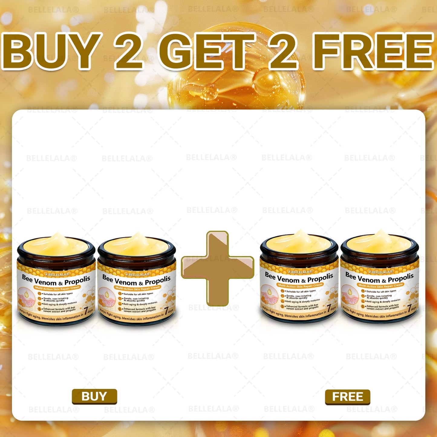 Official Store | 𝗕𝗘𝗟𝗟𝗘𝗟𝗔𝗟𝗔® 𝗕𝗲𝗲 𝗩𝗲𝗻𝗼𝗺 & 𝗣𝗿𝗼𝗽𝗼𝗹𝗶𝘀 𝗠𝘂𝗹𝘁𝗶-𝗔𝗰𝘁𝗶𝗼𝗻 𝗦𝗸𝗶𝗻 𝗥𝗲𝗽𝗮𝗶𝗿 𝗖𝗿𝗲𝗮𝗺 (Effective Within 7 Days)Bee Venom + 𝗣𝗿𝗼𝗽𝗼𝗹𝗶𝘀 · 7X Deep Hydration, targets wrinkles, sagging, stretch marks, dark spots, purpura, inflammations and more