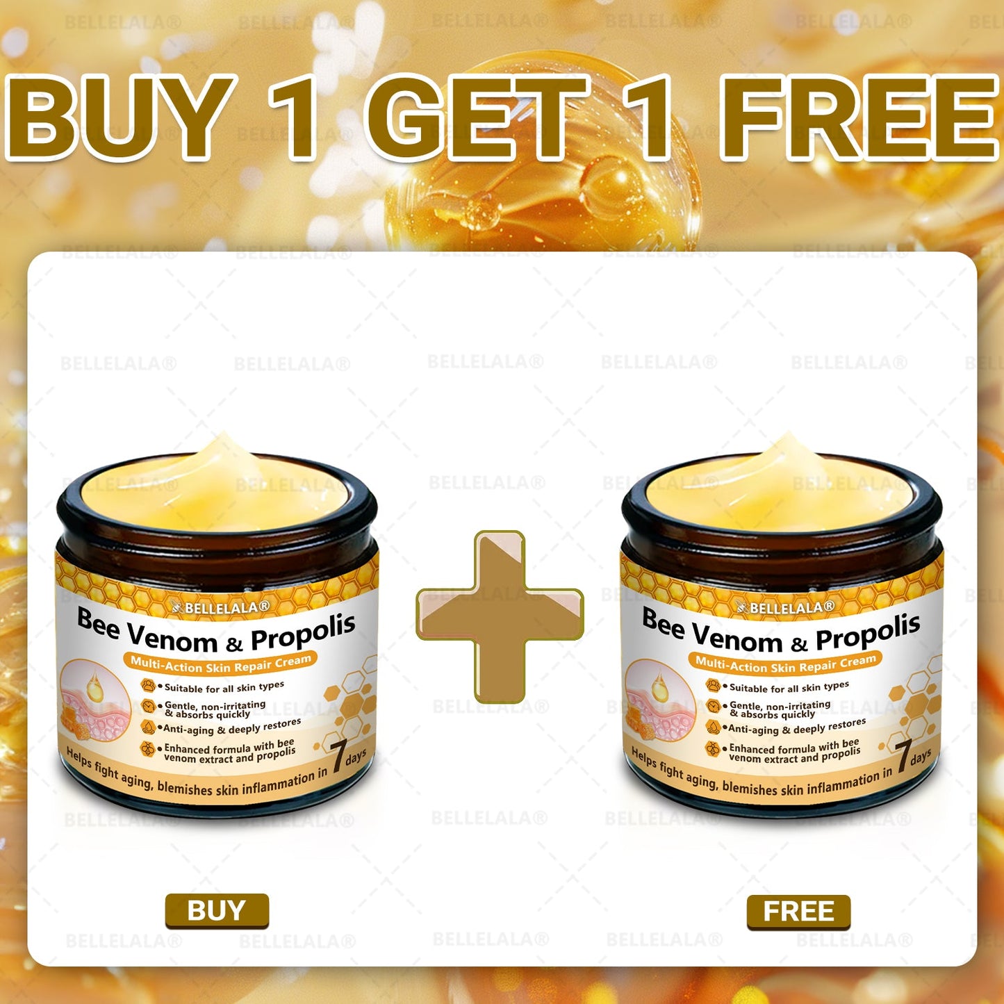 Official Store | 𝗕𝗘𝗟𝗟𝗘𝗟𝗔𝗟𝗔® 𝗕𝗲𝗲 𝗩𝗲𝗻𝗼𝗺 & 𝗣𝗿𝗼𝗽𝗼𝗹𝗶𝘀 𝗠𝘂𝗹𝘁𝗶-𝗔𝗰𝘁𝗶𝗼𝗻 𝗦𝗸𝗶𝗻 𝗥𝗲𝗽𝗮𝗶𝗿 𝗖𝗿𝗲𝗮𝗺 (Effective Within 7 Days)Bee Venom + 𝗣𝗿𝗼𝗽𝗼𝗹𝗶𝘀 · 7X Deep Hydration, targets wrinkles, sagging, stretch marks, dark spots, purpura, inflammations and more